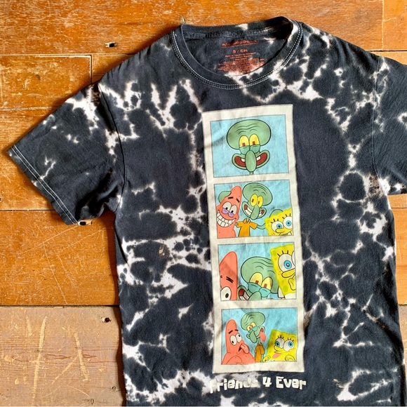 Nickelodeon—Spongebob Tie Dye Tee-Shirt, Friends 4 Ever (Size Small) - Picture 2 of 5